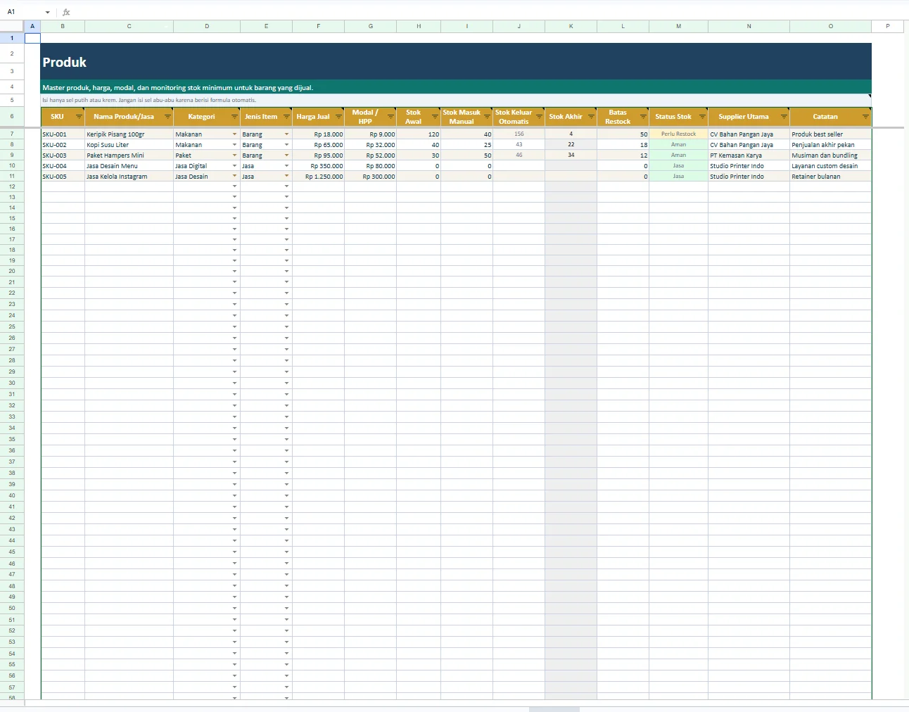 Produk Finance Tracker Pro