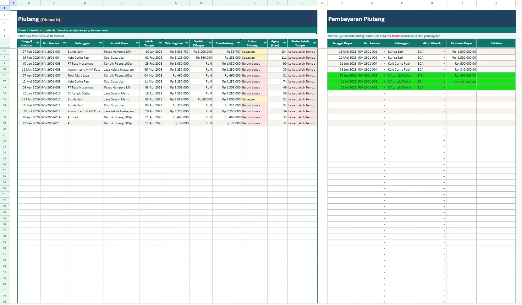 Buku Piutang Finance Tracker Pro
